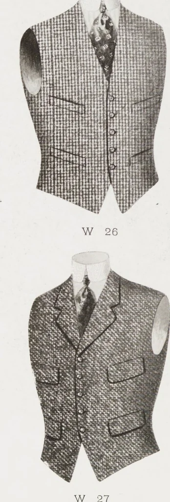 An illustration from Minister's report of fashion for gentlemen (Autumn & Winter, 1910-11), 1910, leaf 6