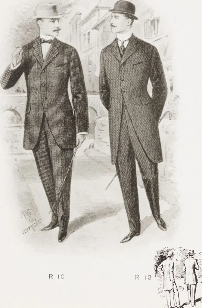 An illustration from Minister's report of fashion for gentlemen (Autumn & Winter, 1910-11), 1910, leaf 7