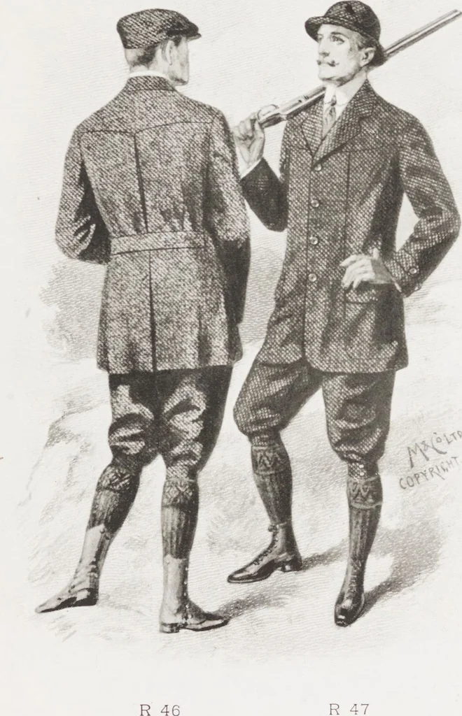 An illustration from Minister's report of fashion for gentlemen (Autumn & Winter, 1911-12), 1911, leaf 17