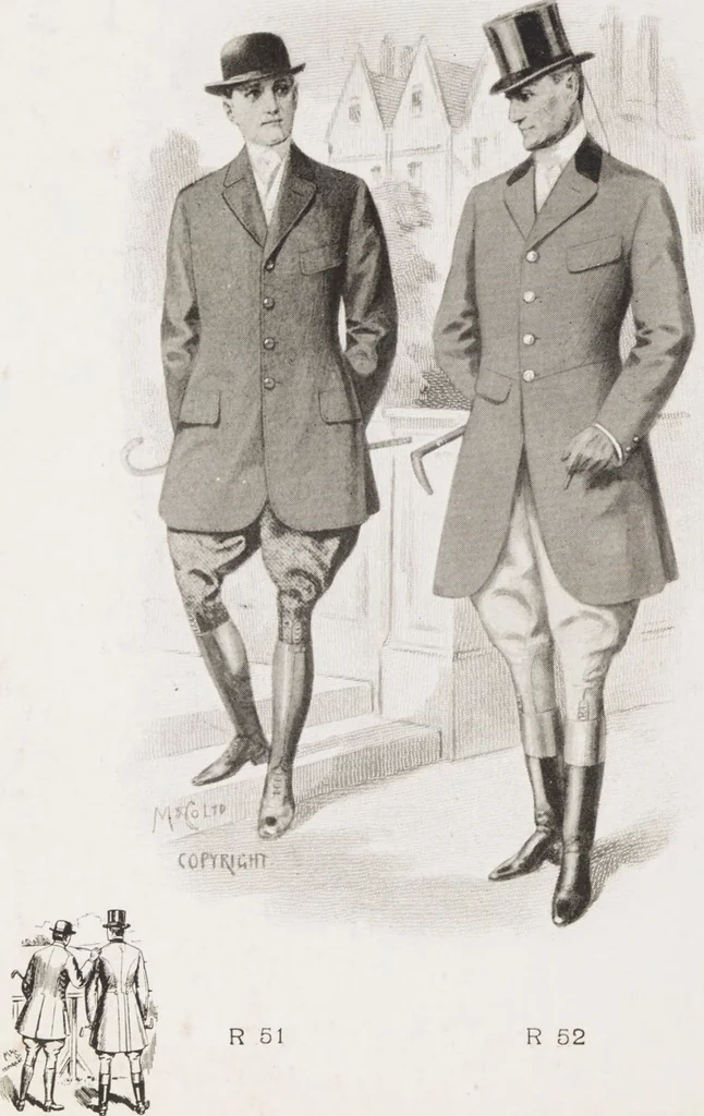 An illustration from Minister's report of fashion for gentlemen (Autumn & Winter, 1911-12), 1911, leaf 18
