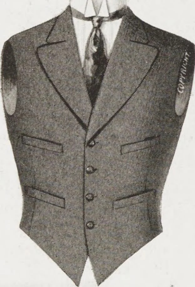 An illustration from Minister's report of fashion for gentlemen (Autumn & Winter, 1911-12), 1911, leaf 6