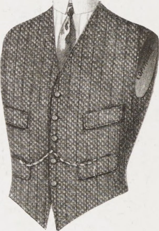 An illustration from Minister's report of fashion for gentlemen (Autumn & Winter, 1911-12), 1911, leaf 8