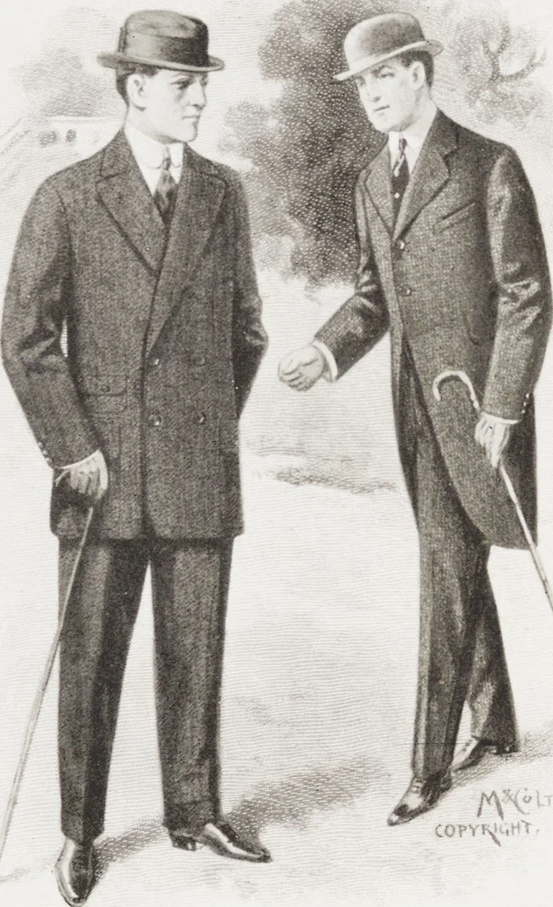 An illustration from Minister's report of fashion for gentlemen (Spring & Summer, 1912), 1912, leaf 9