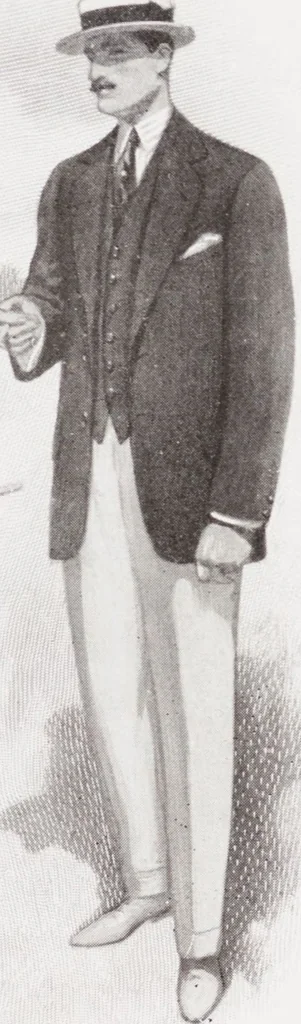 An illustration from Minister's report of fashion for gentlemen (Spring & Summer, 1913), 1913, leaf 13