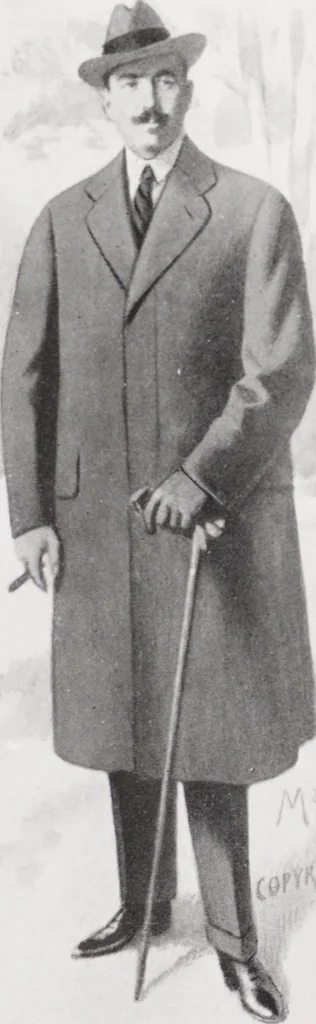 An illustration from Minister's report of fashion for gentlemen (Autumn & Winter, 1917-18), 1917, leaf 15
