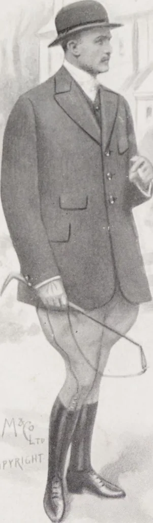 An illustration from Minister's report of fashion for gentlemen (Autumn & Winter, 1917-18), 1917, leaf 18