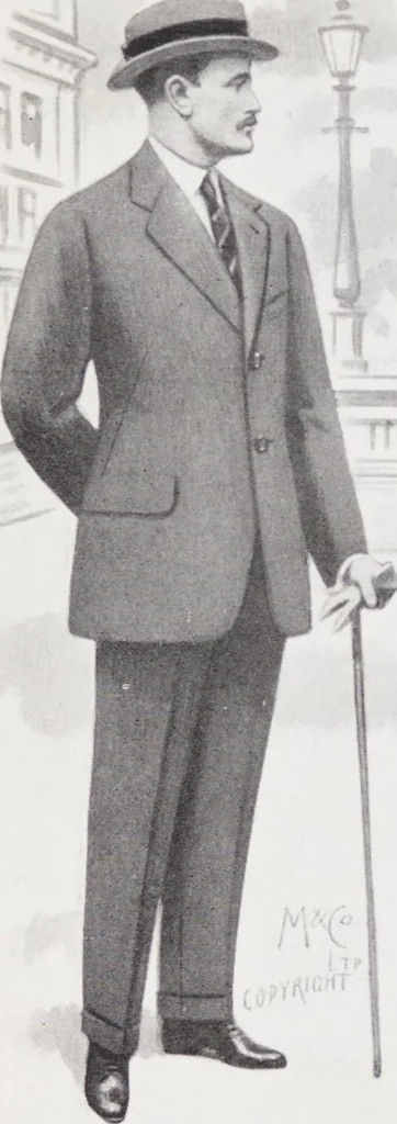 An illustration from Minister's report of fashion for gentlemen (Autumn & Winter, 1917-18), 1917, leaf 5