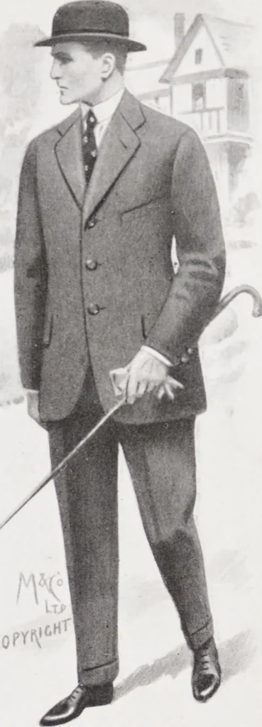 An illustration from Minister's report of fashion for gentlemen (Autumn & Winter, 1917-18), 1917, leaf 7