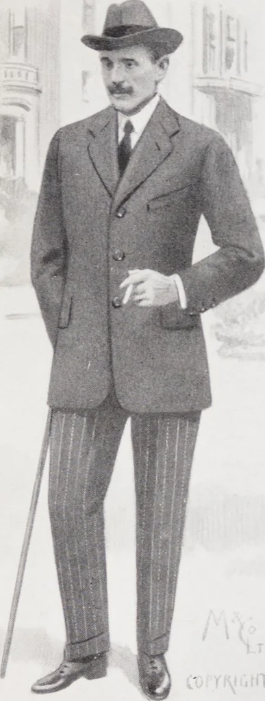 An illustration from Minister's report of fashion for gentlemen (Autumn & Winter, 1917-18), 1917, leaf 9