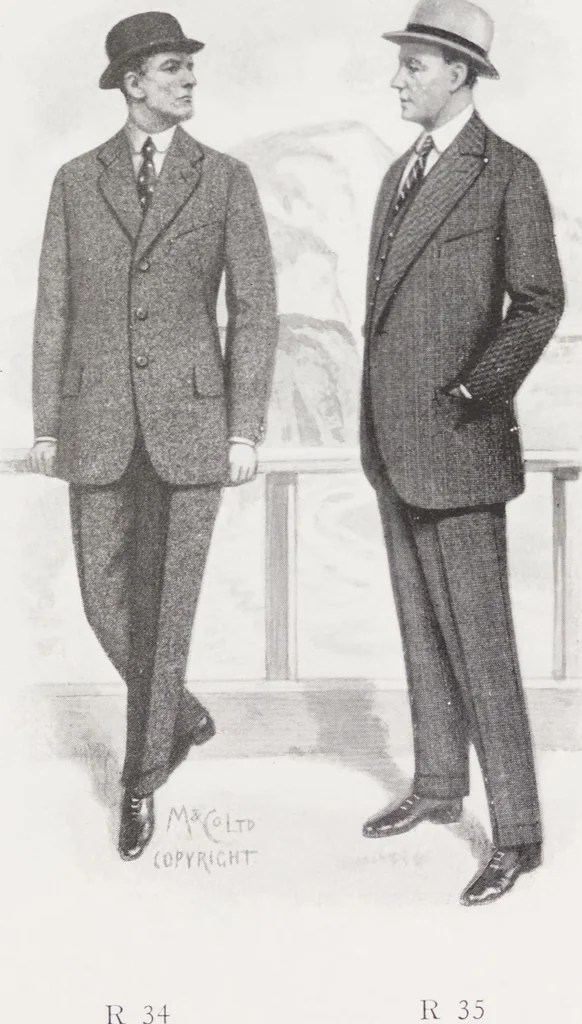An illustration from Minister's report of fashion for gentlemen (Spring & Summer, 1917), 1917, leaf 5
