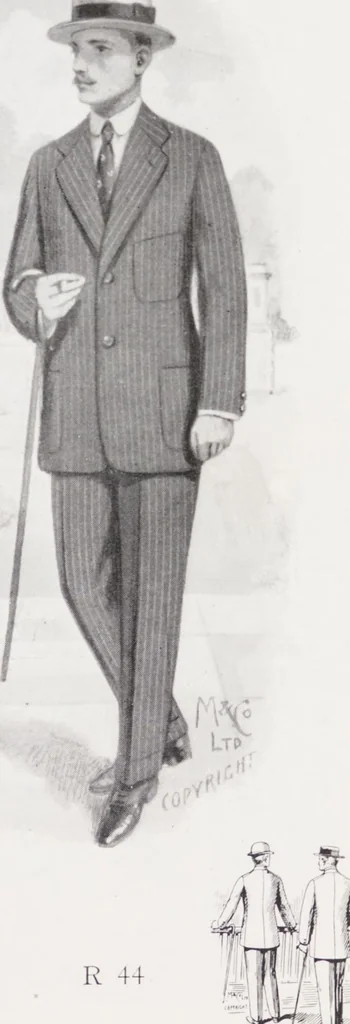 An illustration from Minister's report of fashion for gentlemen (Spring & Summer, 1917), 1917, leaf 7