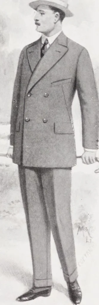 An illustration from Minister's report of fashion for gentlemen (Spring & Summer, 1917), 1917, leaf 9