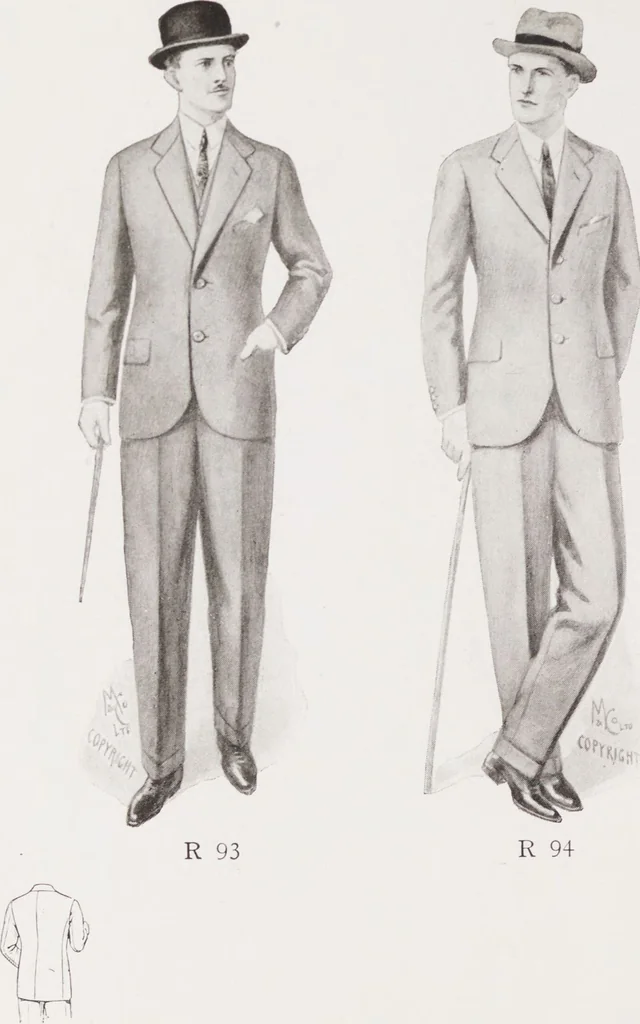 An illustration from Minister's report of fashion for gentlemen (Autumn & Winter, 1928-29), 1928, leaf 4