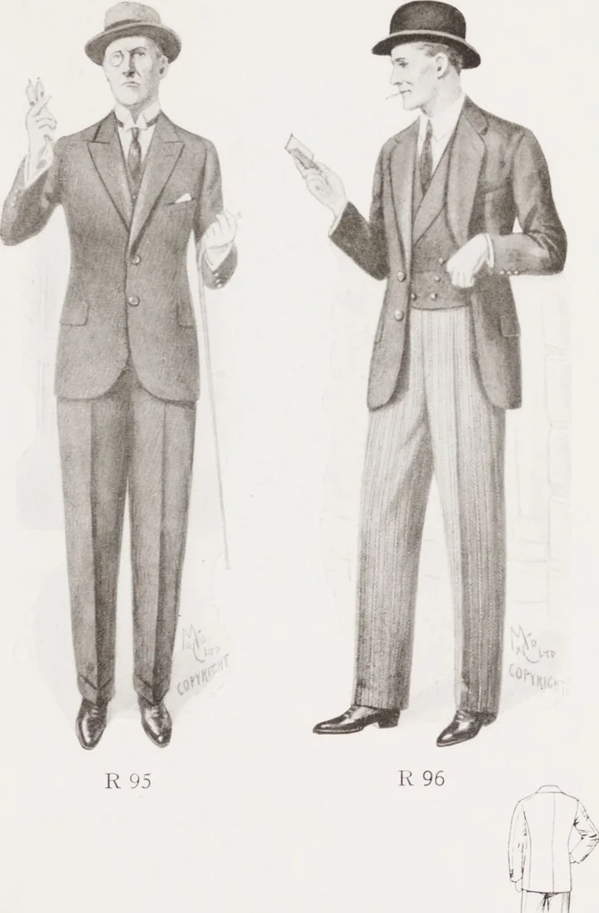 An illustration from Minister's report of fashion for gentlemen (Autumn & Winter, 1928-29), 1928, leaf 5