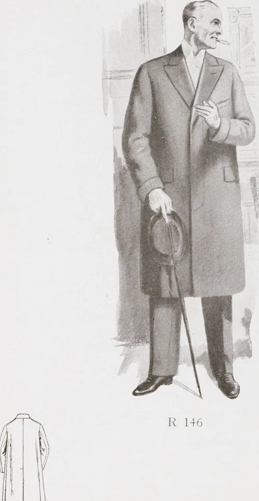 An illustration from Minister's report of fashion for gentlemen (Autumn & Winter, 1929-30), 1929, leaf 10