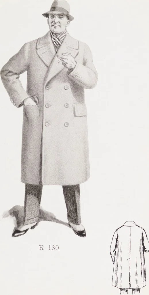 An illustration from Minister's report of fashion for gentlemen (Autumn & Winter, 1929-30), 1929, leaf 13