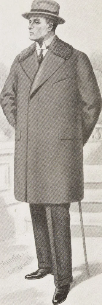 An illustration from Minister's report of fashion for gentlemen (Autumn & Winter, 1929-30), 1929, leaf 18