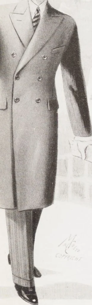 An illustration from Minister's report of fashion for gentlemen (Autumn & Winter, 1930-31), 1930, leaf 11