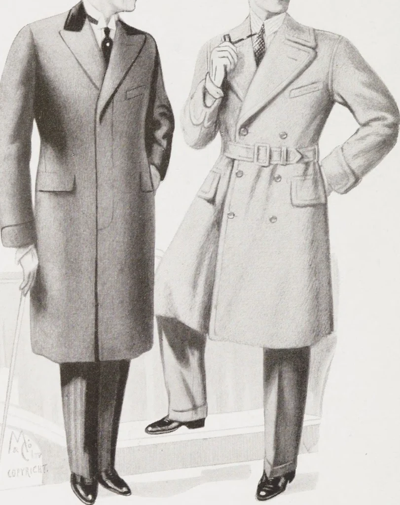 An illustration from Minister's report of fashion for gentlemen (Autumn & Winter, 1930-31), 1930, leaf 12