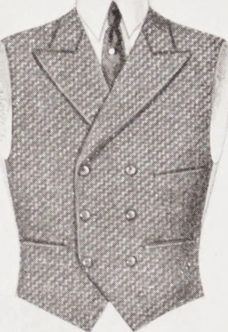 An illustration from Minister's report of fashion for gentlemen (Autumn & Winter, 1930-31), 1930, leaf 17