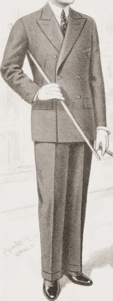 An illustration from Minister's report of fashion for gentlemen (Autumn & Winter, 1930-31), 1930, leaf 3