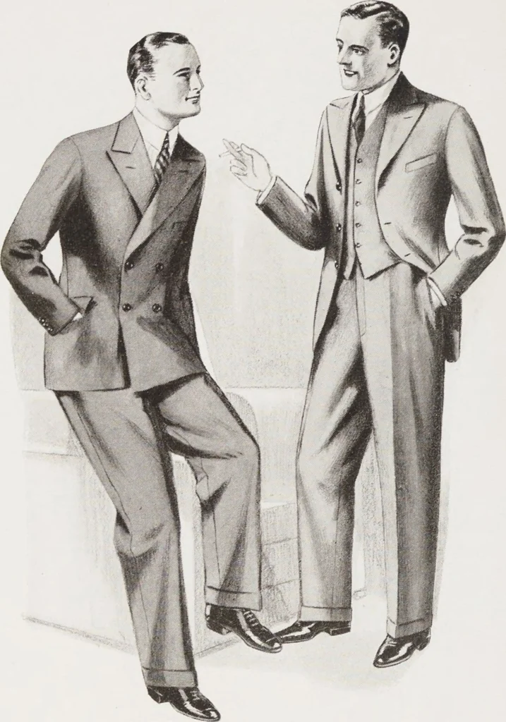 An illustration from Minister's report of fashion for gentlemen (Autumn & Winter, 1930-31), 1930, leaf 4