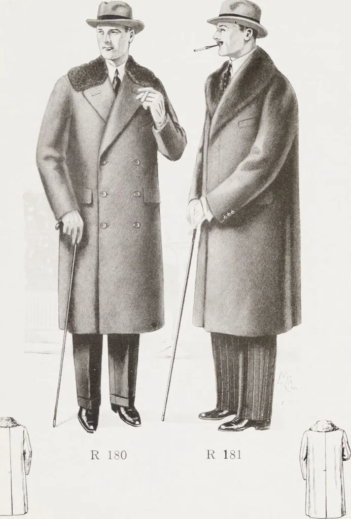 An illustration from Minister's report of fashion for gentlemen (Autumn & Winter, 1930-31), 1930, leaf 9