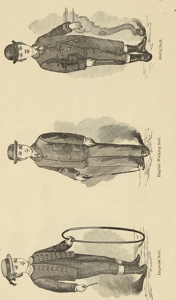 An illustration from Catalogue and price list of ladies', misses & boys' suits, cloaks, shawls, underwear, corsets, mourning goods, shoes, silks, laces ..., 1877, leaf 20