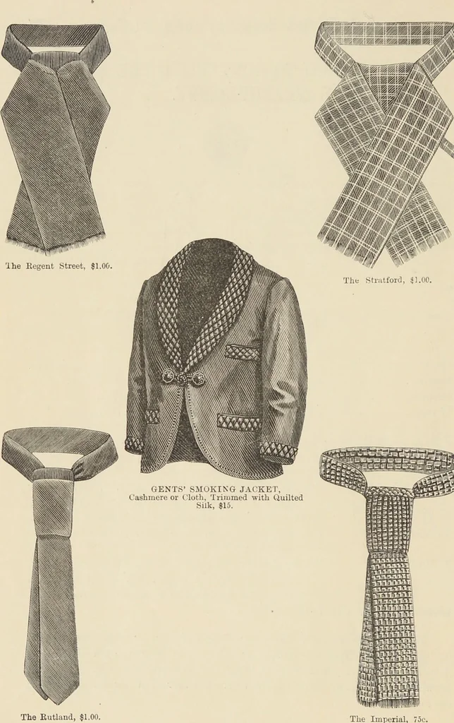 An illustration from Catalogue and price list of ladies', misses & boys' suits, cloaks, shawls, underwear, corsets, mourning goods, shoes, silks, laces ..., 1877, leaf 54
