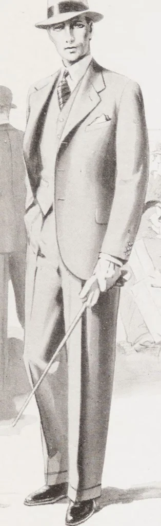 An illustration from Minister's report of fashion for gentlemen (Autumn & Winter, 1931-32), 1931, leaf 11