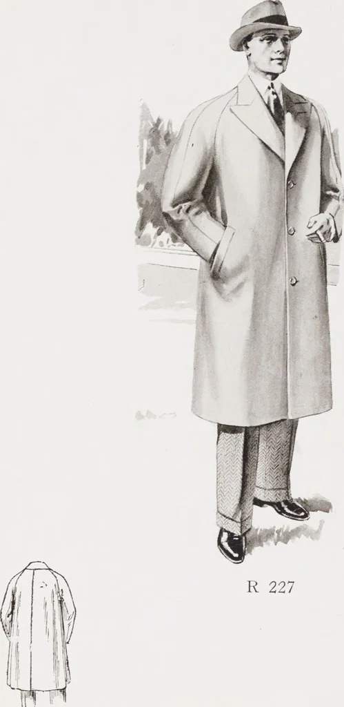 An illustration from Minister's report of fashion for gentlemen (Autumn & Winter, 1931-32), 1931, leaf 12