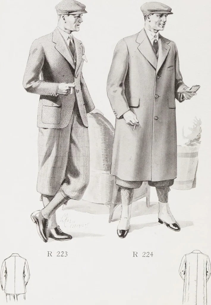 An illustration from Minister's report of fashion for gentlemen (Autumn & Winter, 1931-32), 1931, leaf 14