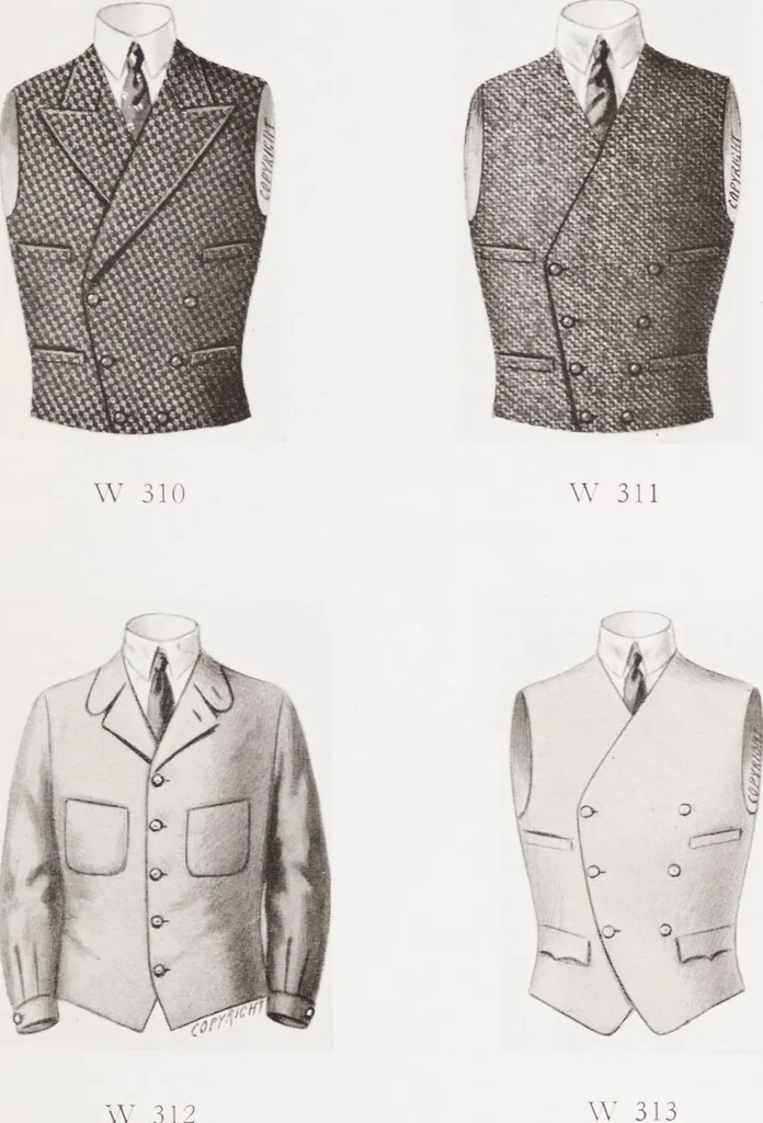 An illustration from Minister's report of fashion for gentlemen (Autumn & Winter, 1931-32), 1931, leaf 17