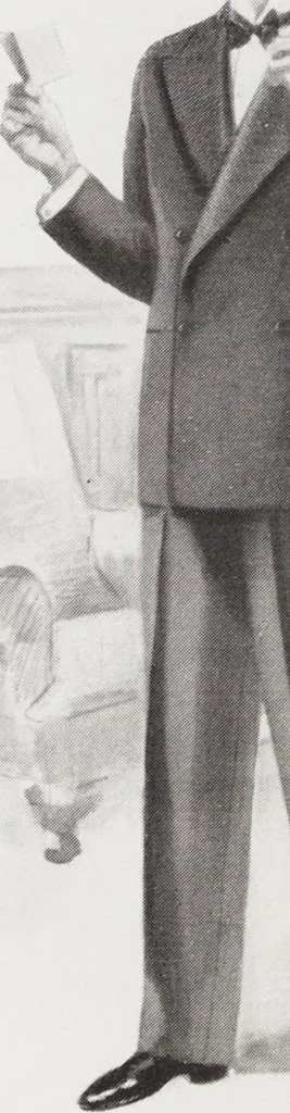 An illustration from Minister's report of fashion for gentlemen (Autumn & Winter, 1932-33), 1932, leaf 10