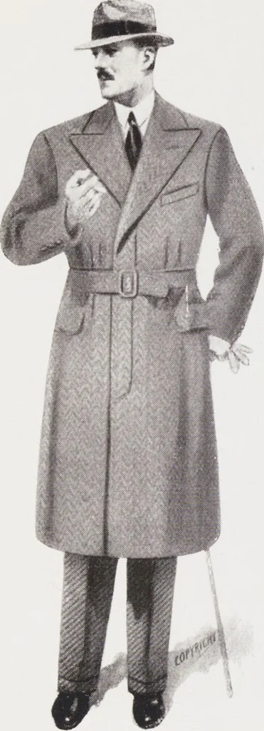 An illustration from Minister's report of fashion for gentlemen (Autumn & Winter, 1932-33), 1932, leaf 12