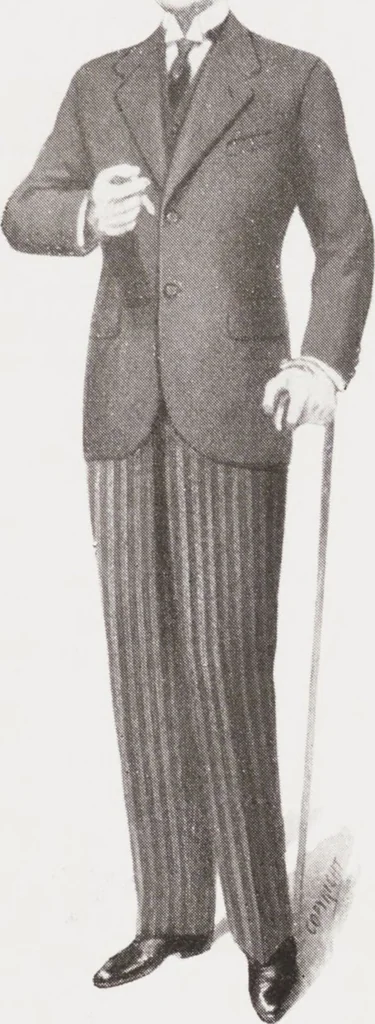 An illustration from Minister's report of fashion for gentlemen (Autumn & Winter, 1932-33), 1932, leaf 5