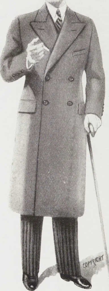 An illustration from Minister's report of fashion for gentlemen (Autumn & Winter, 1932-33), 1932, leaf 8