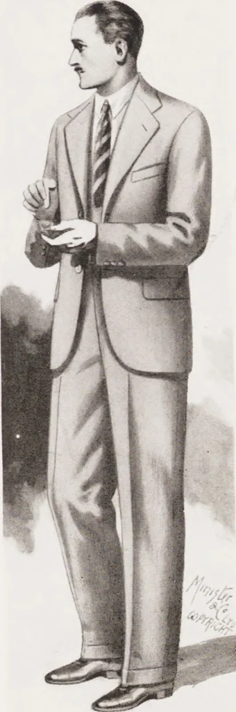 An illustration from Minister's report of fashion for gentlemen (Spring & Summer, 1932), 1932, leaf 3