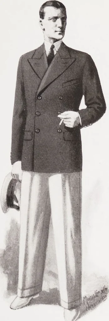 An illustration from Minister's report of fashion for gentlemen (Spring & Summer, 1933), 1933, leaf 15