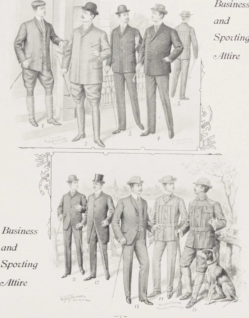 An illustration from W. J. Mahon's catalogs for men's fashions (Fall & Winter, 1903-04), 1903, leaf 5