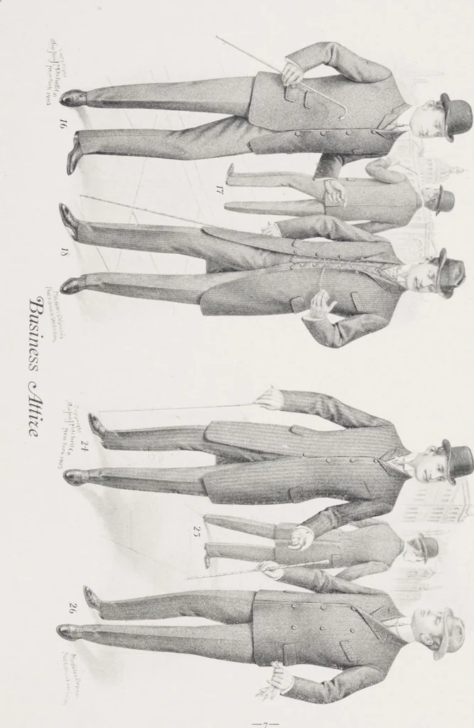 An illustration from W. J. Mahon's catalogs for men's fashions (Fall & Winter, 1903-04), 1903, leaf 9