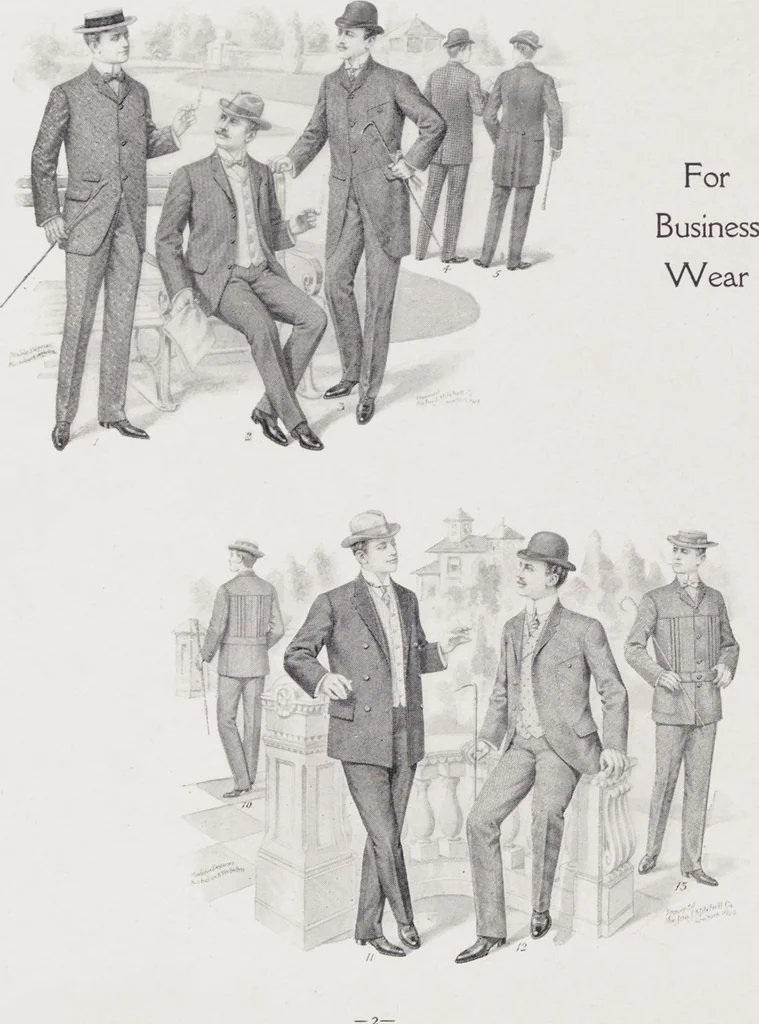 An illustration from W. J. Mahon's catalogs for men's fashions (Spring & Summer, 1904), 1904, leaf 4
