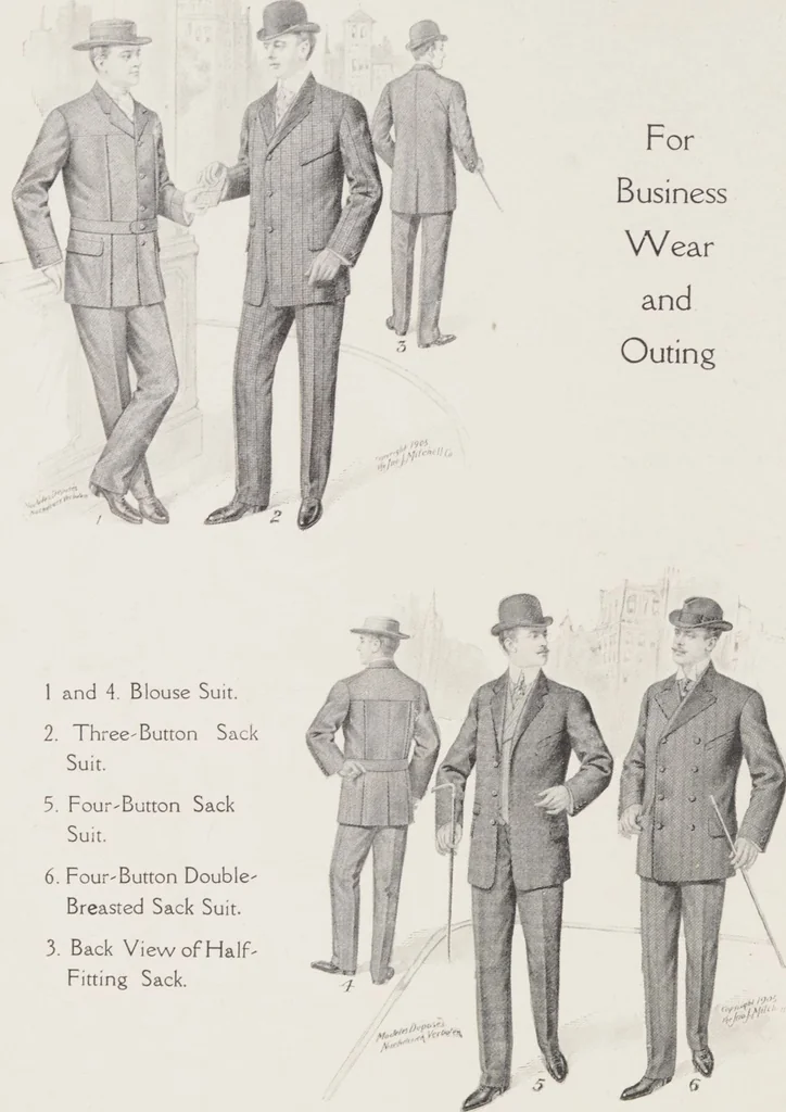 An illustration from W. J. Mahon's catalogs for men's fashions (Fall & Winter, 1905-06), 1905, leaf 4
