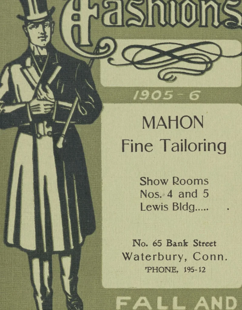 An illustration from W. J. Mahon's catalogs for men's fashions (Fall & Winter, 1905-06 v.2), 1905, leaf 1