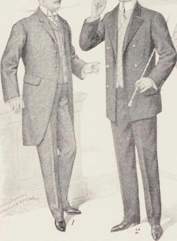 An illustration from W. J. Mahon's catalogs for men's fashions (Spring & Summer, 1905), 1905, leaf 4