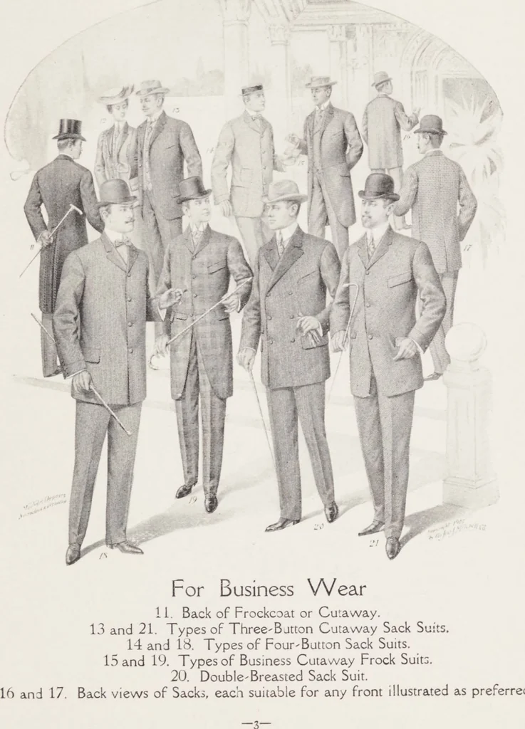 An illustration from W. J. Mahon's catalogs for men's fashions (Spring & Summer, 1905), 1905, leaf 5