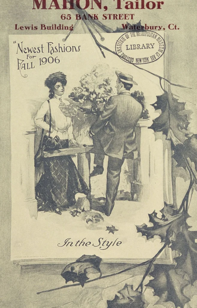 An illustration from W. J. Mahon's catalogs for men's fashions (Fall & Winter, 1906), 1906, leaf 1