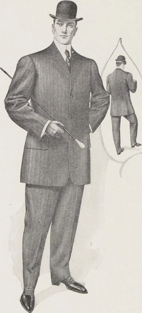 An illustration from W. J. Mahon's catalogs for men's fashions (Fall & Winter, 1906), 1906, leaf 6