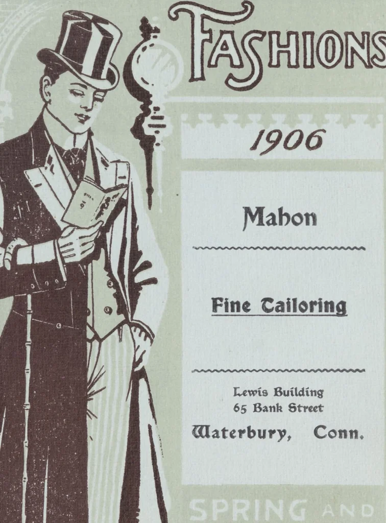 An illustration from W. J. Mahon's catalogs for men's fashions (Spring & Summer, 1906), 1906, leaf 1