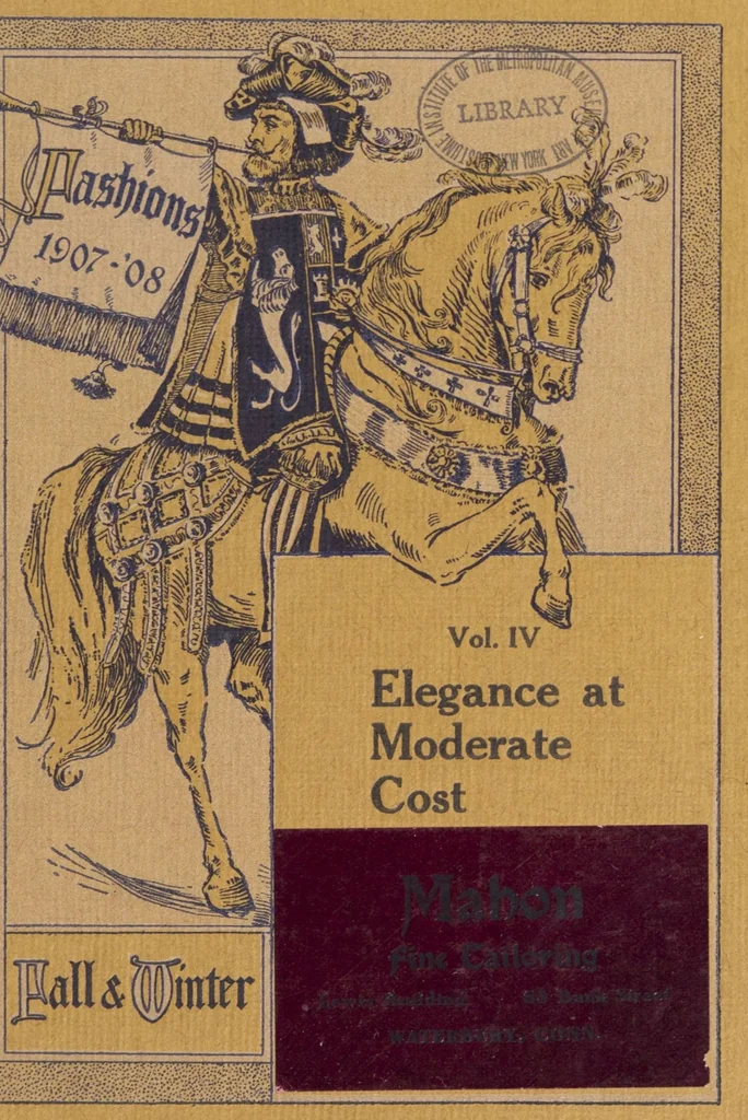 An illustration from W. J. Mahon's catalogs for men's fashions (Fall & Winter, 1907-08), 1907, leaf 1